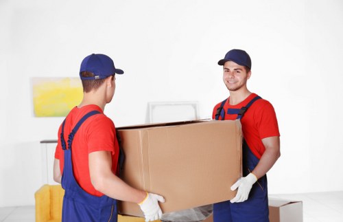 Local movers working in a residential street in St Johns Wood