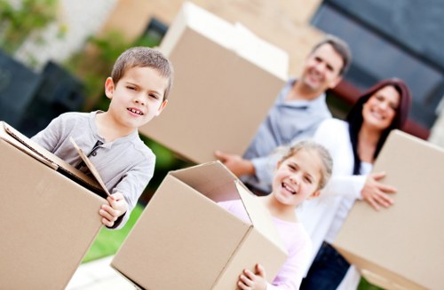 Local moving van arriving for an apartment move in St Johns Wood