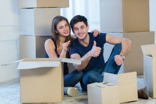 Careful unpacking and room setup inside a St Johns Wood home