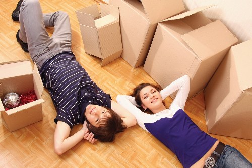 Organised packing materials ready for a residential relocation