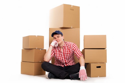 Careful loading of household items for a local move in London