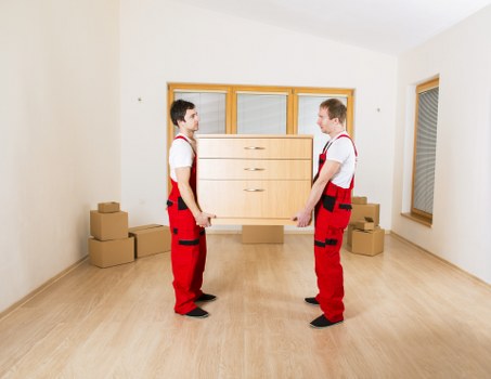 Removal team coordinating an apartment move in St Johns Wood